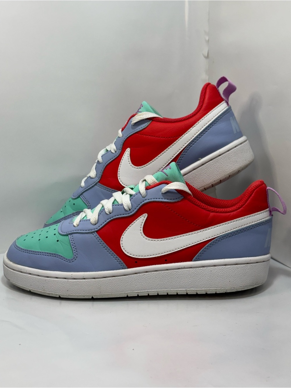 Nike Court Borough Low Recraft  Size 6 Youth Womens 7.5 Cobalt Bliss/Track Red